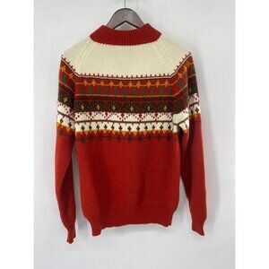 RICHMAN BROTHERS ACRYLIC VINTAGE BOHO FAIR ISLE PULLOVER LARGE